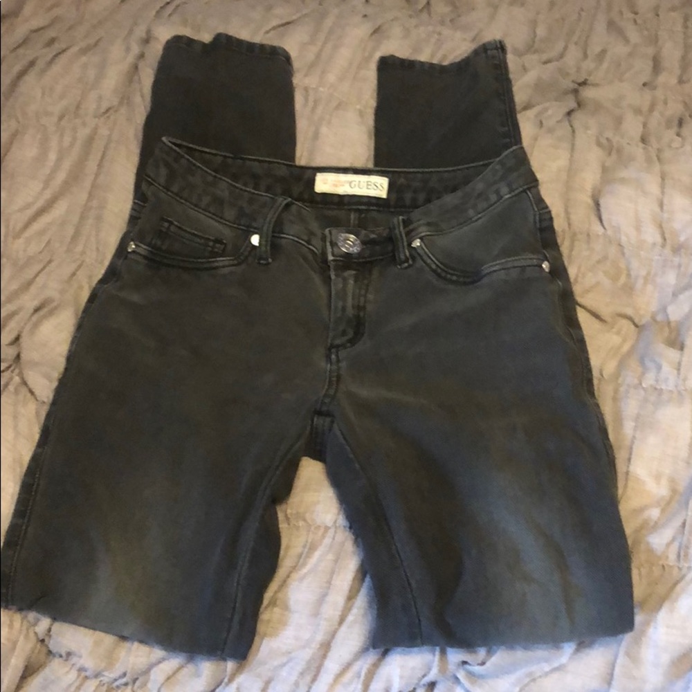 Guess grey washed skinny jeans